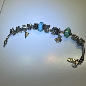 Pandora bracelet with charms